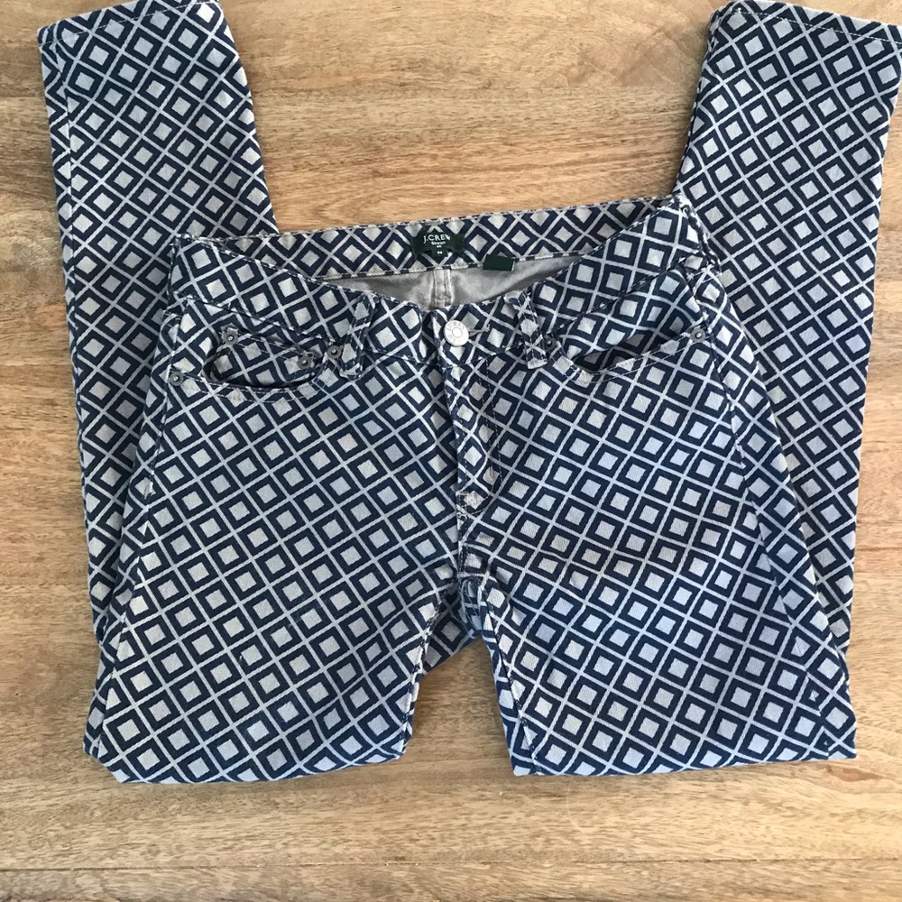 J. Crew sz 26 Printed Skinny Jeans